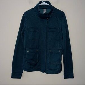 Patagonia Women’s Better Jacket Full Zip Snap Button Pockets Turquoise Blue L